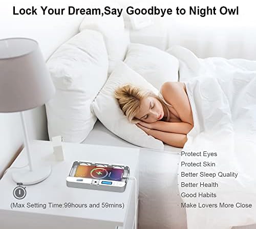 Portable Smart Auto Phone Timer Lock Box for iPhone and Android Phones, Self-Control Timer Locker to Help Kids,Students, Adults Focus Back,Prevent Excessive Games, Mobile Phone Addiction(White) – Enhanced Compatibility and Speed
