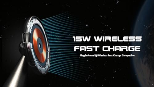 Futurizta Tech Flexhub Orbit 360° Wireless Charging Dock – Sleek Qi Fast Charger with 360° Device Rotation and Enhanced Smartphone Compatibility for Effortless Charging Solutions