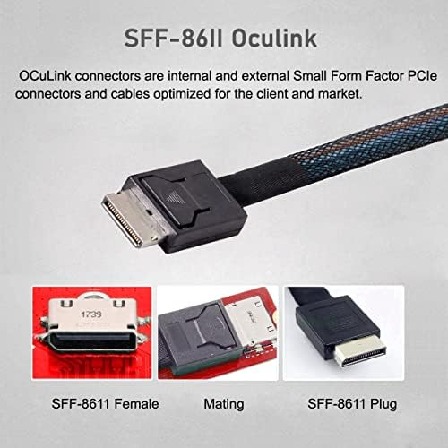 Maximize SSD Performance with NFHK M.2 to Oculink Adapter – Dual 2-to-2 PCIe NVME/AHCI Connector for Enhanced Speed | Supports 2230/2242/2280/22110 mm Drives | Ideal for High-Performance Gaming & Content Creation | Plug-and-Play Installation for Seamless Upgrades | Durable, Compact Design for Reliable Connections