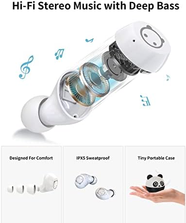 Charming Bluetooth Earbuds for Kids – Waterproof Noise-Cancelling In-Ear Headphones with Adorable Pig and Cat Designs – Comfortable Stereo Sound Perfect for Young Music Lovers and Learning – Durable, Easy-to-Clean Wireless Headset with Broad Device Compatibility – Engage Your Child’s Audio Experience with Fun and Functionality