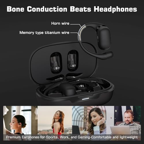 Open Ear Wireless Headphones – Ultra-Lightweight Hi-Fi Sound Earbuds with 20-Hour Playtime, Perfect for Sports, Running, and Gaming – Stay Aware and Comfortable with Seamless Device Compatibility