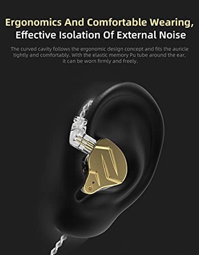 KZ ZSN Pro X Dual Driver Earphones – High-Fidelity Wired Gaming and Sports Earbuds with Noise-Canceling Features for Phones, Computers, and Tablets – Ergonomic Design for Ultimate Comfort and Enhanced Audio Experience
