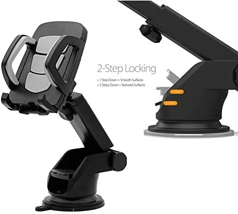 Revolutionary 360-Degree Rotating Smartphone Holder for Cars – Adjustable Arm with High-Performance Suction Gel Pad for Ultimate Dashboard Stability – Universal Fit for All Smartphone Models – Enhance Driving Safety and Convenience