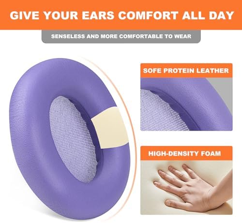 Ultimate Memory Foam Replacement Earpads for Skullcandy Crusher ANC 2 – Exceptional Noise Isolation and Unmatched Comfort for Enhanced Audio Experience, Ideal Fit for Wireless Headphones (Sleek Black)