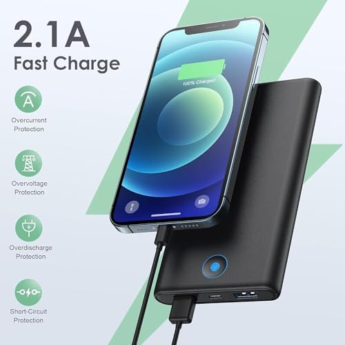 Ultra-Slim 20,000 m Ah Power Bank Duo – Fast Charging Portable Charger with Dual USB Outputs for i Phone 16/15/14/13/12/X and Samsung S24/S23 – Lightweight External Battery Pack for On-the-Go Power Solutions