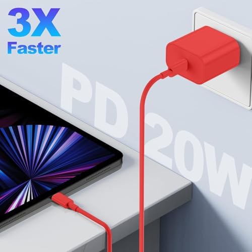 20 W USB-C Fast Charger for i Phone 16/15 Series & i Pad – 6 ft Type C to C Cable, High-Speed Wall Adapter for Optimal Performance, Compact & Durable Power Solution for Apple Devices – Experience Rapid Charging Anywhere