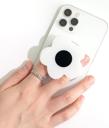 Vibrant Violet Daisy Mag Safe-Compatible Collapsible Phone Grip Stand – Stylish and Portable Mobile Accessory for Effortless Control and Enhanced Stability