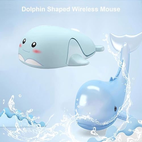 Adorable CHUYI Hamster Wireless Silent Mouse – 1200 DPI Lightweight Cordless Computer Mouse for Kids, Perfect Gift for Home, School & Travel – Fun & Functional Design in Light Blue