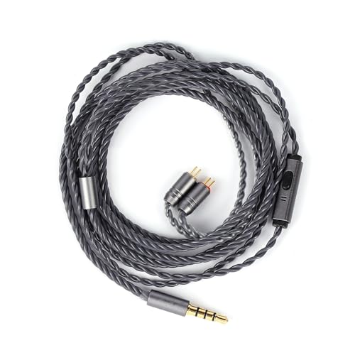 Elevate Your Sound Quality with Tripowin Grace Silver-Plated OFC Detachable Earphone Cable – Tangle-Free 0.78 mm 2-Pin & MMCX Compatibility, Built-in Microphone for Effortless Smart Controls, Ideal for Discerning Audiophiles and Music Enthusiasts