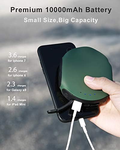 Rugged 10000 m Ah Waterproof Power Bank – High-Speed Outdoor Charger with Built-in Compass and Flashlight for Ultimate Adventure Readiness – Compatible with i Phone, Android, i Pad, Galaxy Devices – Perfect for Hiking, Camping, and Travel