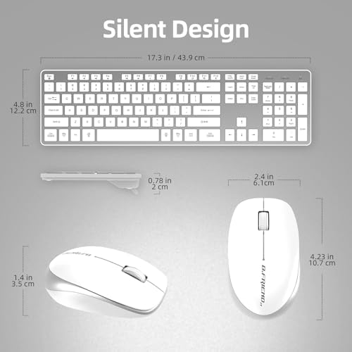 Experience Ultimate Comfort with the BFRIENDit Ultra-Quiet Wireless Keyboard – Sleek 2.4 GHz Connection for Mac & Windows, Slim Chocolate Key Design for Effortless Typing and Enhanced Productivity, Perfect for Home, Office, and Smart TV Use – Effortless Connectivity Meets Stylish Functionality