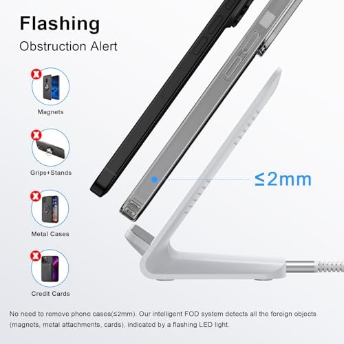15 W Fast Wireless Charging Station for i Phone 16 Series, Samsung Galaxy S24/S23/S22/S21 & Google Pixel 9 Pro/8 – Sleek Design with QC Adapter for Universal Compatibility and Enhanced Charging Speed for Air Pods and More
