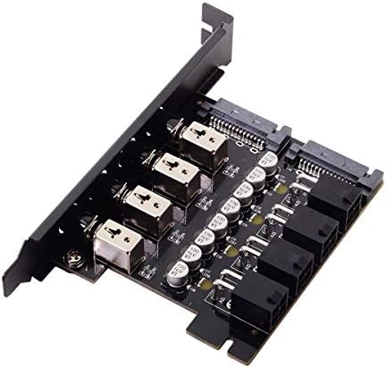 Maximize Storage Efficiency with JSER 4 SATA Hard Disk Controller – Intelligent Power Management for HDD & SSD Drives, PCI Bracket Included, Energy-Saving Performance for Enhanced Data Transfer Rates and System Longevity