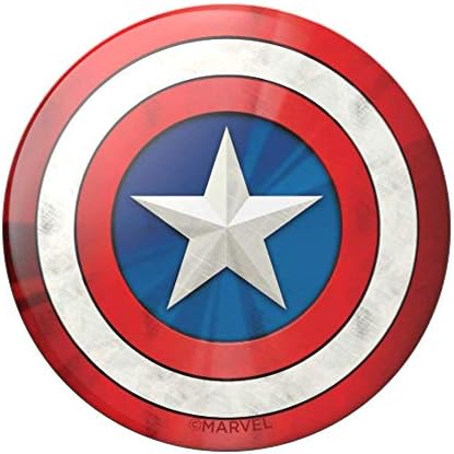 Marvel Captain America Mag Safe Pop Socket Grip – Secure Enamel Phone Holder with Kickstand, Wireless Charging Ready, Lightweight Design for Ultimate Usability and Marvel Fandom Style