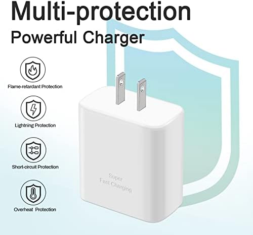 Dual-Port 45 W Super Fast USB C Charger for Samsung Galaxy S24/S23/S22/Note Series – Power Delivery & Programmable Power Supply for Rapid Charging, Enhanced Safety, and Travel-Friendly Design