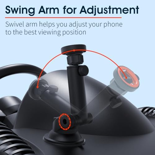 Sincetop Universal Car Phone Mount – Strong Sticky Gel Pad for Secure Windshield and Dashboard Installation – Ideal for i Phone, Samsung, and All Smartphones – Hands-Free Navigation with 360-Degree Rotation for Optimal Viewing Angles – Durable Design for Everyday Use and Safe Driving Experience