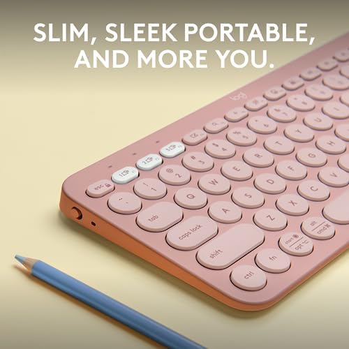 Logitech Pebble Keys 2 K380 s: Versatile Multi-Device Bluetooth Wireless Keyboard with Customizable Shortcuts, Slim & Portable Design for Ultimate Productivity Across Windows, mac OS, i Pad OS, Android, and Chrome OS – Tonal Graphite Finish for Style and Comfort