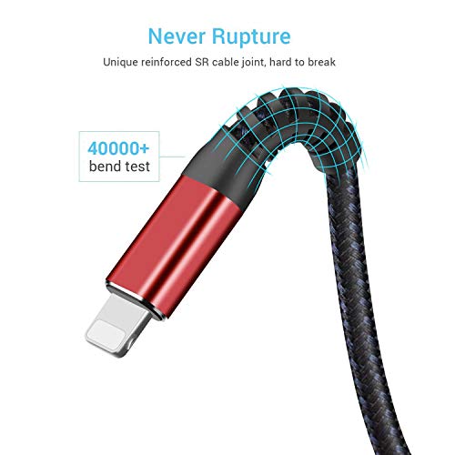 MFi Certified 16 ft Lightning Cable – 2 Pack Extra Long i Phone Charger for Ultimate Charging Flexibility, Fast Data Transfer, Durable Braided Design, Compatible with i Phone 12/11/11 Pro/11 Max/X/XS/XR/XS Max/8/7/6/5 S/SE and i Pad Mini/Air – Enhanced Performance in Blue