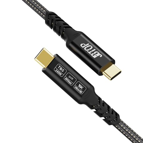 Ultra-Fast USB 4 Data Cable (1.5 FT, 2 Pack) – 40 Gbps Transfer Speeds, 8 K Video Support, USB-C to USB-C, 240 W Charging for i Phone 15/Pro/Plus/Pro Max and Samsung Galaxy – Perfect for High-Performance Connectivity and Quick Power Solutions