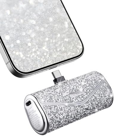 Sparkling 5000 m Ah Portable Charger by i Walk – 22.5 W High-Speed Power Bank with Integrated USB-C for i Phone 16/15 & Samsung Galaxy S25/S24 – Stylish Travel Companion for Effortless On-the-Go Charging and Continuous Power Output
