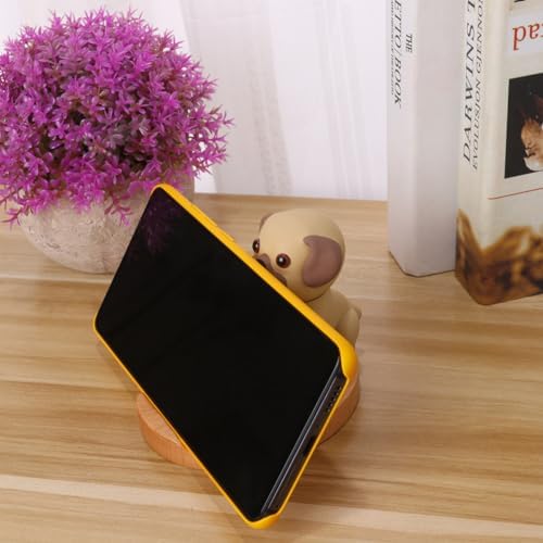Mikikit Dog Phone Holder Dog Smartphone Stand Universal Desktop Cute for Dock Holder Cell Stand Wooden Cellphone with Base Bracket Dog Smartphone Stand – Enhanced Compatibility and Speed