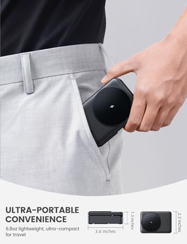 Lamicall 3-in-1 Mag Safe Wireless Charging Station – Foldable & Portable Charger for i Phone 16, 15, 14, 13, Apple Watch, and Air Pods – Fast Multi-Device Power Hub for Travelers and Apple Users – Enhanced Compatibility and Efficiency