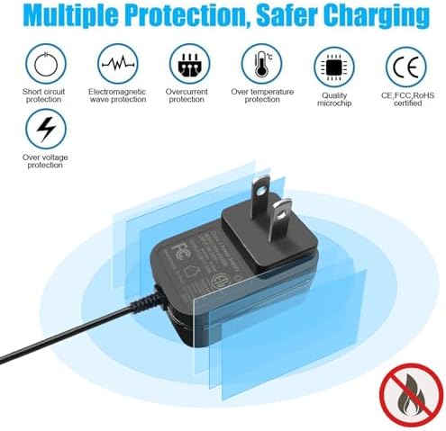 Reliable 5 V AC to DC Power Supply Adapter for Baby Monitors and Electronics – Universal 100-240 V Input with 6 ft Power Cord for Enhanced Compatibility and Rapid Charging – Ideal for Music Lovers and Parents