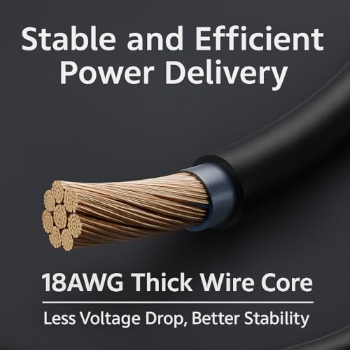 Starlink Mini Power Cable – 3-in-1 10 FT USB-C to DC5521 with 12 V Car Adapter and Voltage Display for Enhanced Off-Grid Charging – Perfect for Starlink Mini, Power Banks & Solar Solutions, High-Speed PD 100 W+ Support