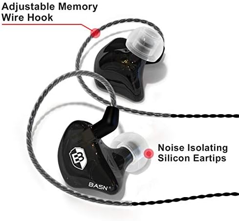 BASN Bsinger BC100 Professional In-Ear Monitor Headphones – Noise-Isolating IEM Earbuds for Musicians and Audiophiles with Universal Fit, Enhanced Compatibility, and Superior Sound Clarity in Sleek Blue Design