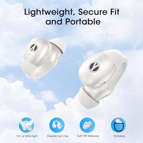 Discover Ultimate Audio Freedom with YUMONDEAR Open Ear Wireless Earbuds – Featuring Advanced Bluetooth 5.4, 44-Hour Playtime, and IP54 Waterproof Rating for Active Lifestyles – Perfect for Runners and Fitness Enthusiasts (White) – Lightweight Comfort for Extended Use, Ensuring Ambient Awareness During Workouts – Integrated Microphone for Crystal Clear Calls and Voice Commands – LED Charging Case for Effortless Battery Monitoring – Elevate Your Listening Experience with State-of-the-Art Technology and Superior Durability