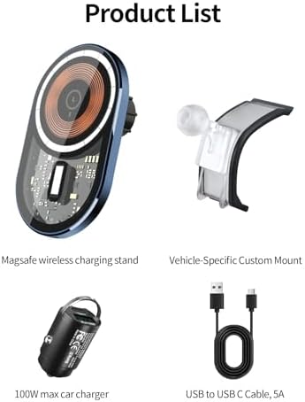 Premium Wireless Charging Car Phone Holder for BMW X3 (2022-2024) & X4 (2022-2025) – Sleek 360° Rotating Navigation Mount with Fast Charging Technology for Enhanced Driving Convenience and Style
