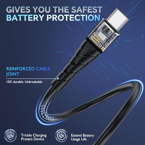 MFi Certified 6 Ft Lightning Charging Cable for i Phone – 3 Pack Fast Charging USB Cord, Durable Design for Enhanced Compatibility with i Phone 12/11/XS/Max/XR/X/8/8 P/7 P/6 & i Pad – Seamless Power-Up Experience