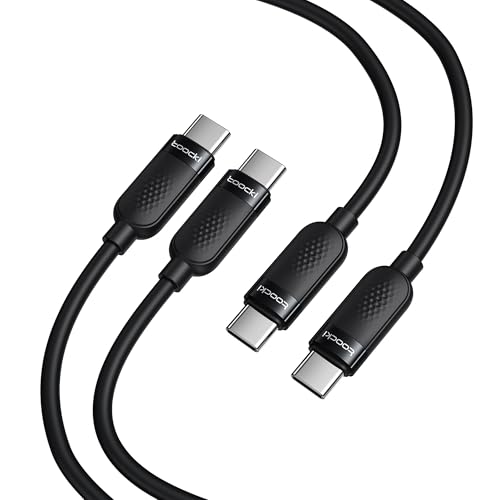 High-Speed 60 W USB C Cable Set [2-Pack, 10 ft] – Versatile Fast Charging Silicone Cord for i Phone 16, Samsung Galaxy S24, Mac Book Air, and More – Durable Design for Maximum Compatibility and Extended Reach (Black & White)