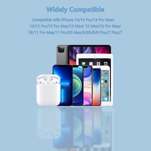 Premium Lightning Connector Earbuds for i Phone – Superior Sound & Hands-Free Calling with In-Line Mic & Volume Control – Officially Certified for i Phone 14/13/12/SE/11/XR/XS/X/7/7 Plus/8/8 Plus – Lightweight Design for Effortless Portability and Audio Management