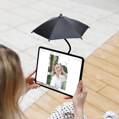 Innovative 360° Adjustable Double Magnetic Car Phone Umbrella – Chic Pink Anti-UV Shield with UPF 45+ Protection for Optimal Smartphone Sun Defense on Mag Safe Mounts – Essential Driving Accessory for Enhanced Visibility and Comfort