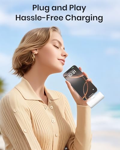 Ultra-Compact 5000 m Ah Dual Pack Mini Power Bank – 15 W Fast Charging USB-C Charger for i Phone 16/15, Galaxy & Android Devices – Essential Lightweight Travel Companion for Reliable On-the-Go Power
