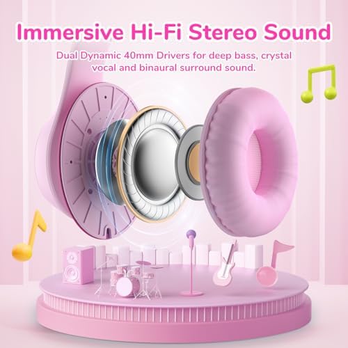 Transform Your Child’s Audio Adventures with Ear Fun K3 Kids Over-Ear Headphones – Engineered for Safe Listening with Volume Limiting, Exceptional HD Stereo Sound, and Travel-Friendly Foldable Design in Vibrant Blue – Ideal for School, Stylish for Every Young Explorer with Enhanced USB-C Compatibility!