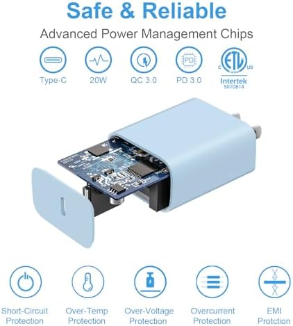 i Phone 16 Fast Charging Pack: 3 USB-C Blocks & 3 Durable 6 FT Cables for Ultimate Compatibility with i Phone 15, i Pad Pro, and Air Pods – Compact, Portable, and Reliable Power Solution for On-the-Go Users