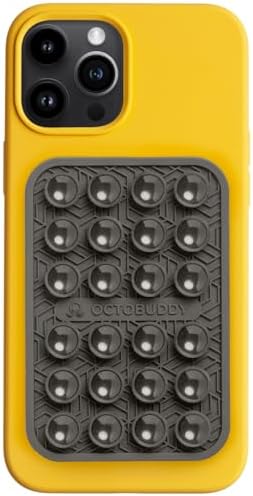 Revolutionize Your Content Creation with the Textures Ripples Silicone Suction Phone Case – Hands-Free Mounting Solution with 24 High-Performance Suction Cups for Effortless Selfies & Video Recording – Compact 2.6″ x 3.9″ Size in Bold Canary Yellow – Perfect for Vloggers and On-the-Go Documentarians – Ultimate Compatibility and Easy Application