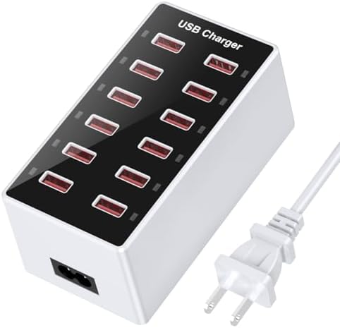 Multi-Device USB Charging Hub with 10 High-Speed Ports – Smart Plug Power Strip for i Phone 15/14/13, i Pads, Galaxy Watches & Android Phones – Ultimate Fast Charging Solution for Home & Office Efficiency