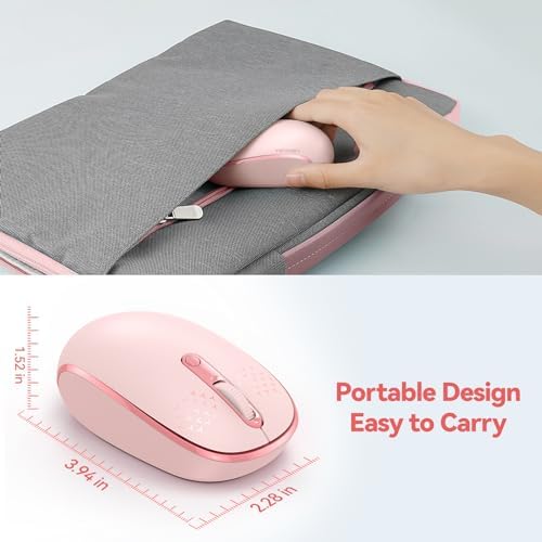 TECKNET 2.4 GHz Wireless Mouse – Ultra-Quiet & Portable Computer Companion with Adjustable DPI, USB Receiver, and Ergonomic Design for Seamless Use Across Chromebook, Laptop, PC & Mac – Enhance Productivity Effortlessly