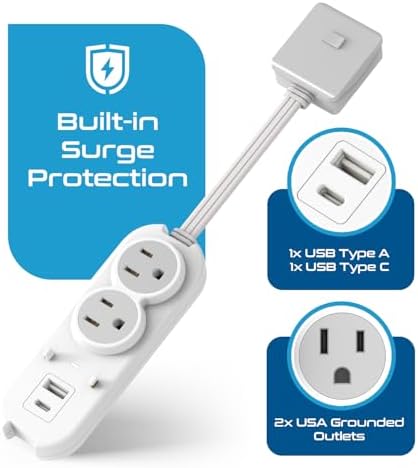 Compact Travel Power Adapter Set for Brazil, Peru & Chile – 20 W Dual USB & USB-C Charger with 2 USA Sockets – Fast Charging with Type C & N Attachments – Portable Plug Converter for Global Travelers – Stay Connected Anywhere