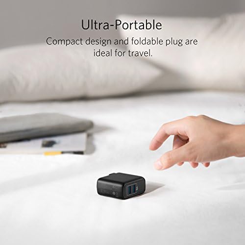 Anker Elite 24 W Dual Port USB Wall Charger – Fast Charging Adapter with Power IQ Technology, Foldable Plug for i Phone 15/14/13/12/11, i Pad Pro/Air, Samsung Galaxy & More – Compact Travel Solution for Efficient Device Charging