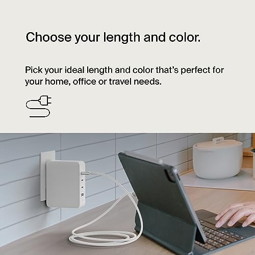 Belkin 6.6 ft USB C to USB C Charging Cable – 240 W Type-C Fast Charger for i Phone 16, Galaxy S25, Pixel 9, Mac Book, i Pad Pro, Chromebook, and Switch Steam Deck – Durable, High-Speed Connection for Enhanced Device Performance – Sleek Black Finish