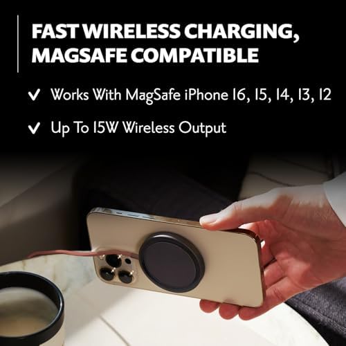 COURANT MAG: 1 Classics Italian Leather Magnetic Charger for Mag Safe i Phones – Luxurious Fast Charging up to 15 W for Models 16, 15, 14, 13, and 12 – Effortless Style Meets Cutting-Edge Technology