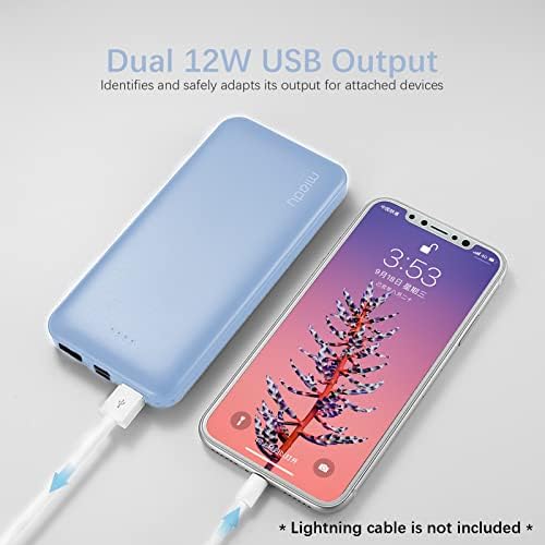 Miady 2-Pack 10000 m Ah Slim Dual USB Portable Power Bank with Type-C Fast Charging – Ultimate Backup Solution for i Phone 16/15/14/13, Galaxy S24/22, i Pad, and Android Devices (Vibrant Red & Blue) – Stay Connected Anywhere!