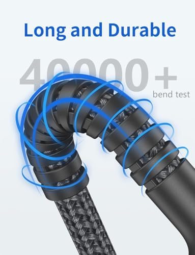 10 FT USB C Charging Cable – 2 Pack Durable Braided Fast Charger for i Phone 16, 15 Pro Max & Samsung Galaxy S23 – High-Speed 3 A Power Delivery, Tangle-Free Design for Enhanced Convenience and Compatibility