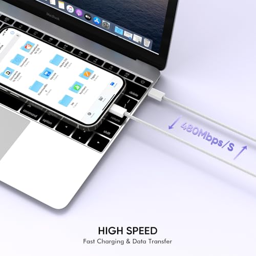 Elevate Your Charging Game: Fast 20 W USB-C Charger & 6 FT Woven Cable Bundle for i Phone 16/15, i Pad Pro & More – Durable & Flexible Dual-Pack for Home and Office Convenience