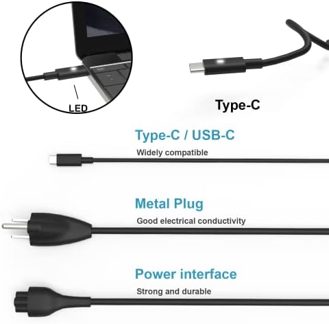 45 W USB-C Charger for Dell XPS & Latitude Laptops – Fast Charging Power Supply with Universal Compatibility & Safety Features for Models 7390, 9350, 9360, and More – Lightweight & Efficient Design for On-the-Go Users – Reliable Replacement for HA45, NM180, LA45, NM150