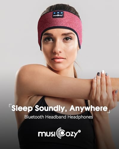 MUSICOZY Bluetooth 5.4 Sleep Headband Headphones – Ultimate Wireless Comfort for Sleep, Workouts, and Travel – The Perfect Gift for Active Lifestyles with Rapid Pairing and Sweatproof Design
